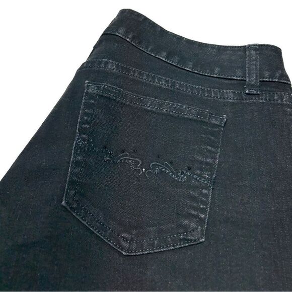 Riders by Lee Mid Rise Boot Cut Jeans Midrise Black Bootcut Jeans Casual Fall - Picture 3 of 11